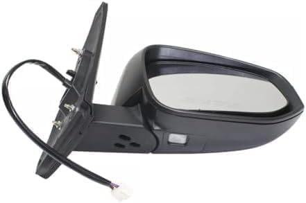 Driver and Passenger Side Mirrors, Power Adjust, Manual Folding, Heated, Paintable, In-housing Signal Light, No Memory, With Puddle Light, No Auto-Dimming, No Blind Spot Feature For 2014-2018 Toyota 4Runner