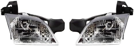 Set of 2 Front Head Light Assembly Left Driver & Right Passenger Side for 1997-2005 Chevrolet Venture, 1997-2004 Oldsmobile Silhouette & More