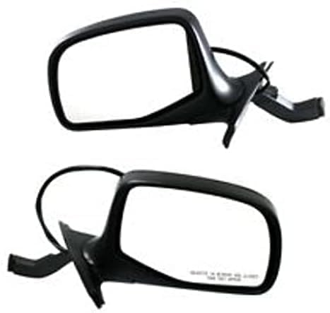 Set of 2 Front Power Mirror Manual Folding Non-heated Paddle Style Chrome Right Passenger & Left Driver Side for 1992-1997 Ford F-250, 1992-1996 Bronco & More