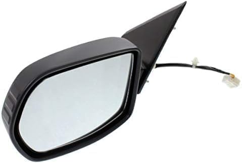 Front Power Mirror Manual Folding Non-heated Textured without Signal Light Left Driver Side for 2012-2016 Honda CR-V