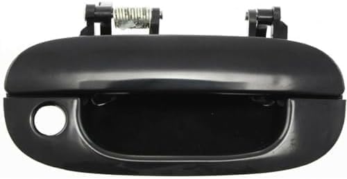 Set of 2 Front Exterior Door Handle Smooth Black with Keyhole Right & Left Side for 1994-2001 Dodge Ram 1500, 1994-2002 Ram 2500 & More