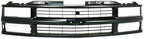 9-Piece Front Grille Kit: Primed Grille Shell and Insert Plastic, Signals & Headlights & Reflector and Marker Lamps (Left & Right) for 1994-1999 Chevrolet C1500, 1994-2000 C2500 & More
