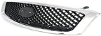 Front Grille Chrome Shell with Primed Insert for 2005-2007 Ford Focus