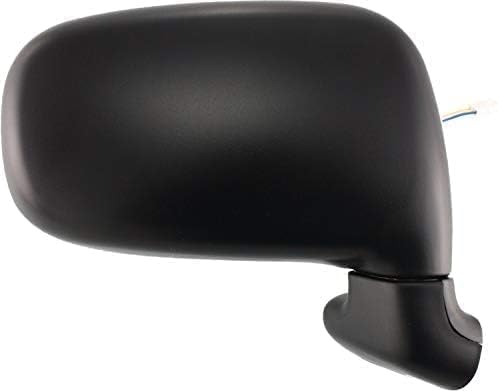 Passenger Side Mirror, Power Adjust, Manual Folding, Non-Heated, Textured Black, No Signal Light, No Memory, No Puddle Light, No Auto-Dimming, No Blind Spot Feature For 1991-1997 Toyota Previa