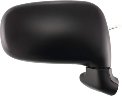 Passenger Side Mirror, Power Adjust, Manual Folding, Non-Heated, Textured Black, No Signal Light, No Memory, No Puddle Light, No Auto-Dimming, No Blind Spot Feature For 1991-1997 Toyota Previa