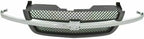 Front Grille Mesh Gray with Chrome Center Bar for 2003-2006 Chevrolet Avalanche 1500, 2003-2007 Silverado 1500 & More