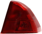 Set of 2 Tail Light Outer Assembly Plastic Left Driver & Right Passenger Side for 2001-2002 Honda Civic & 2001-2003 Acura EL