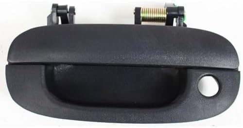 Set of 2 Front Exterior Door Handle Smooth Black with Keyhole Right & Left Side for 1994-2001 Dodge Ram 1500, 1994-2002 Ram 2500 & More