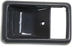 Set of 2 Front Inside Door Handle Cases Gray Plastic Right Passenger & Left Driver Side for 1984-1989 Toyota Pickup, 1984-1987 Corolla & More