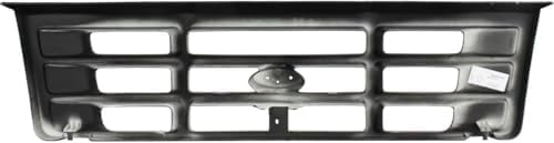4-Piece Front Grille Kit: Header Panel, Grille & Primed Bezels (Left & Right) for 1992-1997 Ford F-250, 1992-1997 F-350 & More