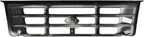 4-Piece Front Grille Kit: Header Panel, Grille & Primed Bezels (Left & Right) for 1992-1997 Ford F-250, 1992-1997 F-350 & More