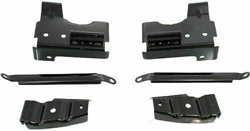 3-Piece Front Bumper Kit: Chrome Bumper Steel with Brackets, Lower Valance & Extension Textured+ Fog Lamps (Left & Right) for 2007-2013 GMC Sierra 1500