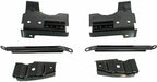 3-Piece Front Bumper Kit: Chrome Bumper Steel with Brackets, Lower Valance & Extension Textured+ Fog Lamps (Left & Right) for 2007-2013 GMC Sierra 1500