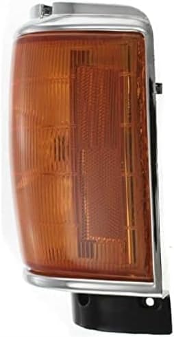 Driver and Passenger Side Corner Lights, With Bulb, With Chrome Trim For 1984-1986 Toyota Pickup