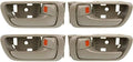 Set of 4 Front or Rear Interior Door Handle without Door Lock Hole Left Driver & Right Passenger Side for 2002-2006 Toyota Camry