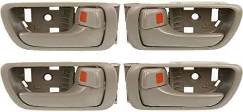 Set of 4 Front or Rear Interior Door Handle without Door Lock Hole Left Driver & Right Passenger Side for 2002-2006 Toyota Camry