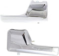 Set of 2 Front Interior Door Handle Chrome Left Driver & Right Passenger Side, without Door Lock Hole for 2007-2011 Ford Edge & 2007-2011 Lincoln MKX