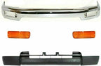 4-Piece Front Bumper Kit: Chrome Bumper Steel, Primed Lower Valance Panel & Signal Lights (Left & Right) for 1996-1998 Toyota 4Runner