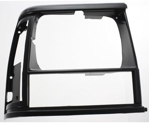 3-Piece Front Grille Kit: Grille & Primed Headlight Door Bezels (Left & Right) for 1991-1996 Jeep Cherokee & 1991-1992 Comanche