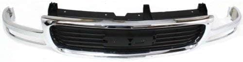 Front Grille Chrome Shell/painted Black Insert for 1999-2002 GMC Sierra 1500, 1999-2002 Sierra 2500 & More