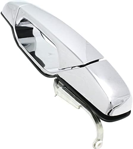 Rear Exterior Door Handle Chrome Right Passenger Side, without Key Hole for 2007-2013 Cadillac Escalade, 2007-2013 GMC Sierra 1500 & More