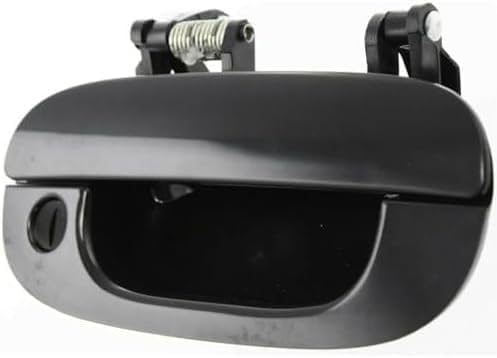 Set of 2 Front Exterior Door Handle Smooth Black with Keyhole Right & Left Side for 1994-2001 Dodge Ram 1500, 1994-2002 Ram 2500 & More