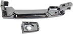 Front Exterior Door Handle Chrome Plastic Left Driver Side, with Key Hole for 2005-2015 Nissan Frontier, 2005-2012 Pathfinder & More