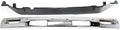 Front Bumper Chrome Steel with Top Pad Holes + Lower Valance Panel Primed for 1986-1992 Nissan D21 & 1987-1992 Pathfinder