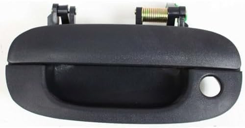 Set of 2 Front Exterior Door Handle Smooth Black with Keyhole Right & Left Side for 1994-2001 Dodge Ram 1500, 1994-2002 Ram 2500 & More