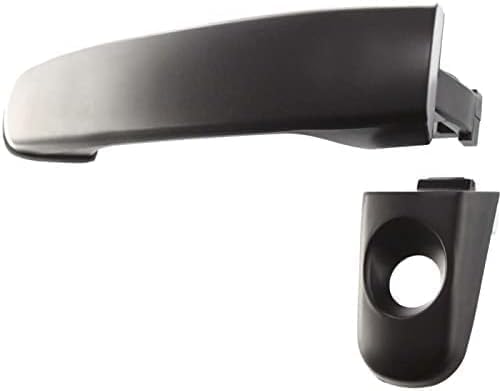 Front Exterior Door Handle Smooth Black with Keyhole Left Side for 2004-2008 Chevrolet Malibu, 2006-2011 HHR & More