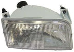 10-Piece Front Grille Kit: Grille Shell with Gray Insert+ Bezel Chrome, Header Panel, Headlight & Signal & Corner Lamp (Left & Right) for 1992-1997 Ford F-150, 1992-1996 Bronco & More