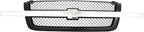7-Piece Front Grille Kit: Grille with Chrome Center Bar, Headlights, Signal Lights & Brackets (Left & Right) for 2003-2006 Chevrolet Silverado 1500, 2003-2006 Avalanche 1500 & More