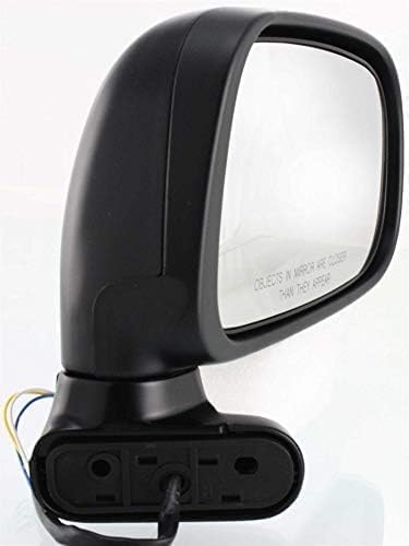 Passenger Side Mirror, Power Adjust, Manual Folding, Non-Heated, Textured Black, No Signal Light, No Memory, No Puddle Light, No Auto-Dimming, No Blind Spot Feature For 1991-1997 Toyota Previa
