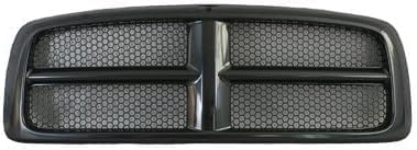 Front Honeycomb Grille Black Paint to Match, Black Shell With Primed Insert for 2002-2005 Dodge Ram 1500, 2003-2005 Ram 2500 & More