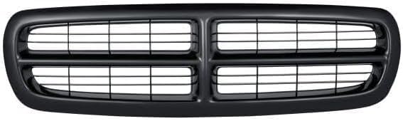 Grille Assembly, Painted Black Shell and Insert for 1997-2004 Dodge Dakota & 1998-2003 Durango