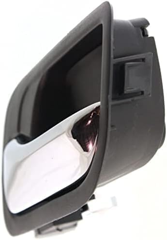 Front & Rear Interior Door Handles Bezel with Chrome Lever Plastic Right Passenger & Left Driver Side for 2003-2007 Honda Accord