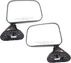 Set of 2 Front Mirrors Manual Folding Non-heated Textured Right Passenger & Left Driver Side for 1989-1995 Toyota Pickup