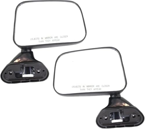 Set of 2 Front Mirrors Manual Folding Non-heated Textured Right Passenger & Left Driver Side for 1989-1995 Toyota Pickup
