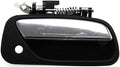 Front Exterior Door Handle Textured with Chrome Lever and Key Hole Plastic Right Passenger Side, with Key Hole for 1993-1998 Toyota T100