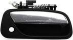 Front Exterior Door Handle Textured with Chrome Lever and Key Hole Plastic Right Passenger Side, with Key Hole for 1993-1998 Toyota T100