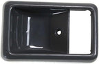 Set of 2 Front Inside Door Handle Cases Gray Plastic Right Passenger & Left Driver Side for 1984-1989 Toyota Pickup, 1984-1987 Corolla & More