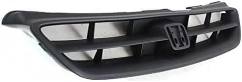 Front Grille Primed Shell and Insert Plastic for 1998-2000 Honda Accord