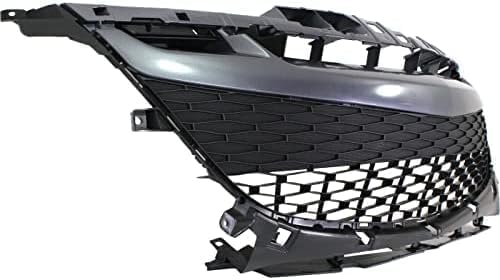 Front Bumper Grille Gray Plastic for 2010-2011 Mazda 3