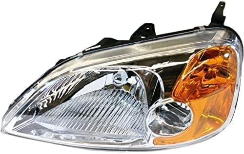 Set of 2 Front Head Light Lens and Housing Right Passenger & Left Driver Side for 2001-2003 Honda Civic