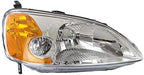 Set of 2 Front Head Light Lens and Housing Right Passenger & Left Driver Side for 2001-2003 Honda Civic