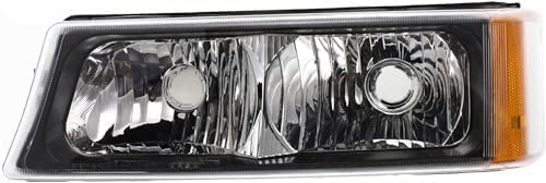 7-Piece Front Grille Kit: Grille with Chrome Center Bar, Headlights, Signal Lights & Brackets (Left & Right) for 2003-2006 Chevrolet Silverado 1500, 2003-2006 Avalanche 1500 & More