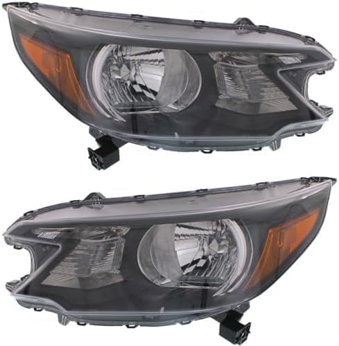 Set of 2 Front Head Light Assembly Halogen Right Passenger & Left Driver Side for 2012-2014 Honda CR-V