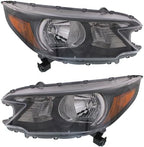 Set of 2 Front Head Light Assembly Halogen Right Passenger & Left Driver Side for 2012-2014 Honda CR-V