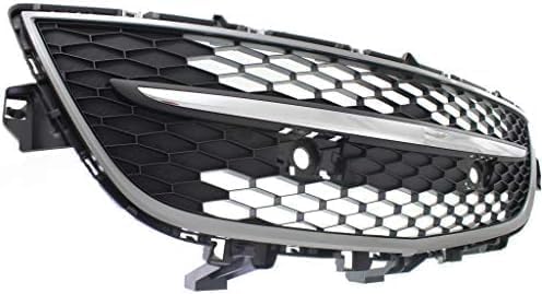 Front Bumper Lower Grille Primed with Chrome Trim Plastic for 2010-2012 Mazda CX-9