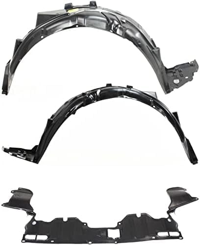 WEST DEKLE Automotive Front Engine Splash Shield & Fender Liner for 2006-2011 Honda Civic | Left & Right Side | Direct Replacement HO1228112 HO1249134 HO1248134 | 74111SNAA00 | Durable Plastic